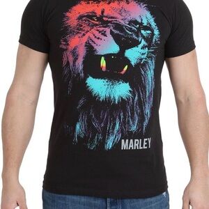 Bob Marley Colored Lion Short Sleeve 
Graphic T-Shirt
